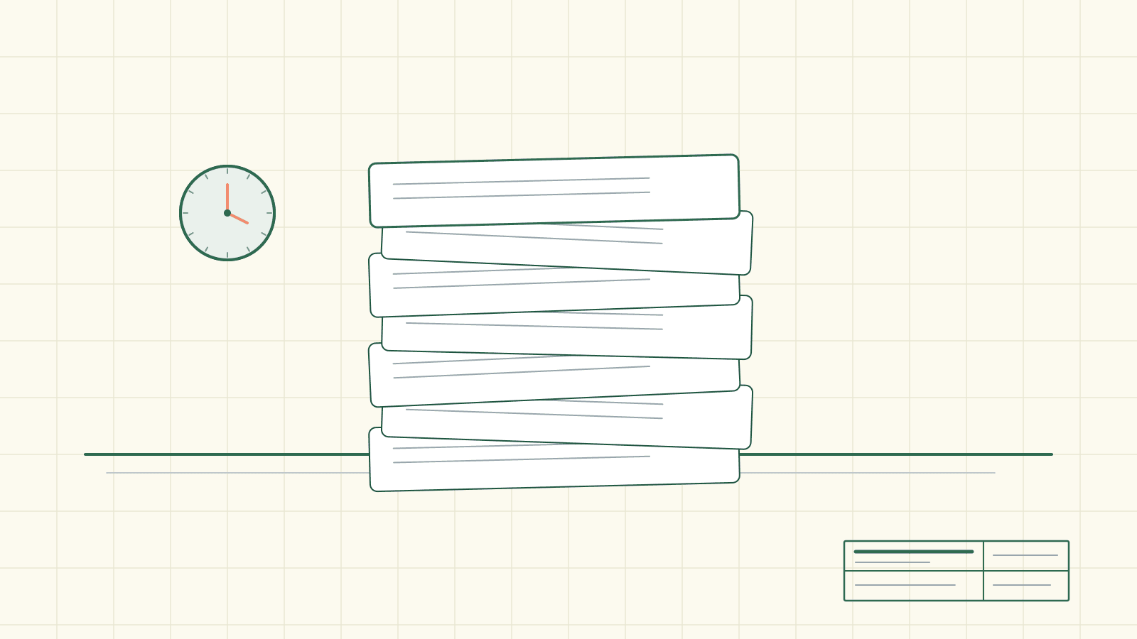 A stack of architectural drawing sets waiting in a plan-check queue